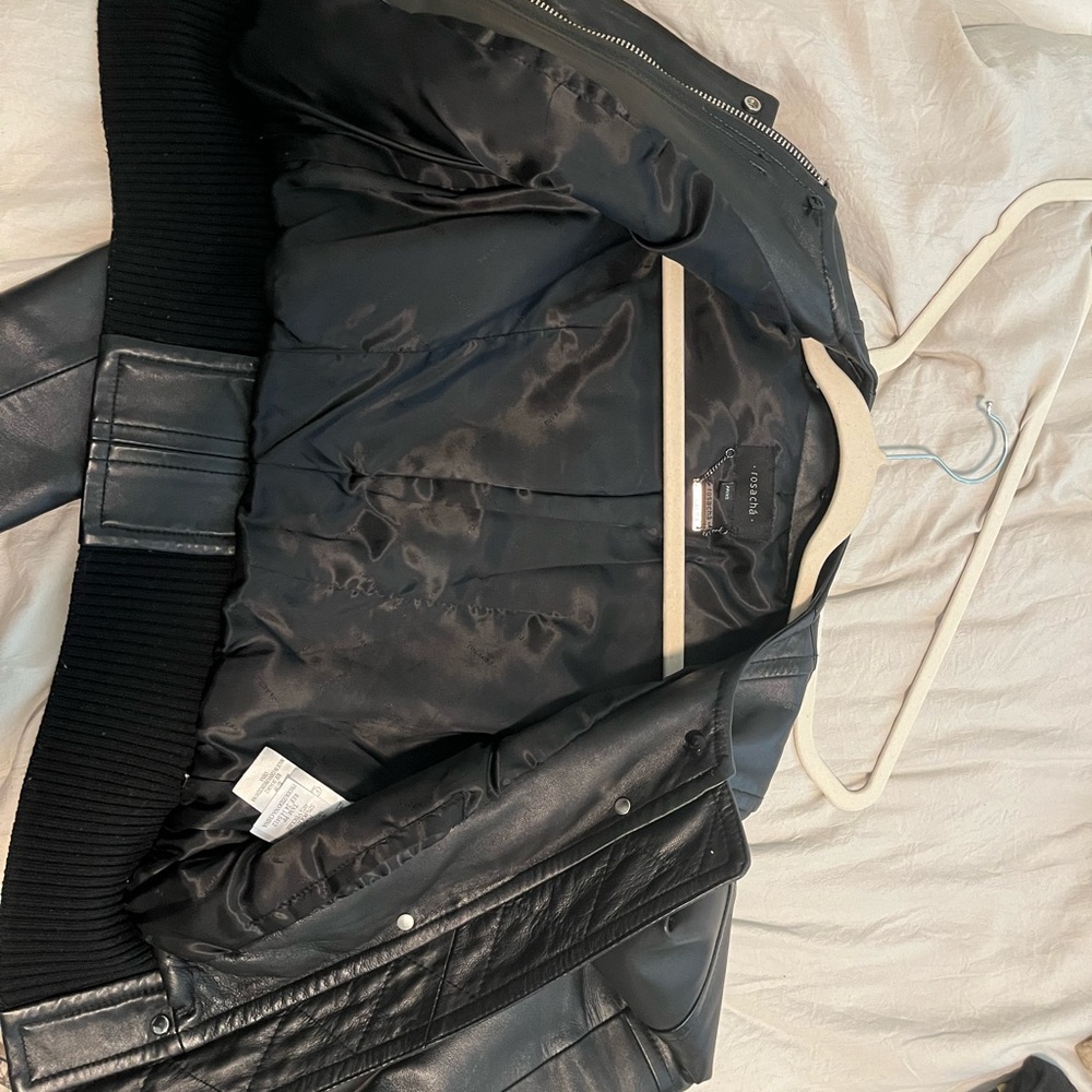 Rosa cha leather jacket with removable fur collar - Picture 8 of 8